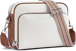 Crossbody Purses for Women Vegan Leather Travel Anti Theft Bags Guitar Strap Shoulder Purse with Built in Wallet