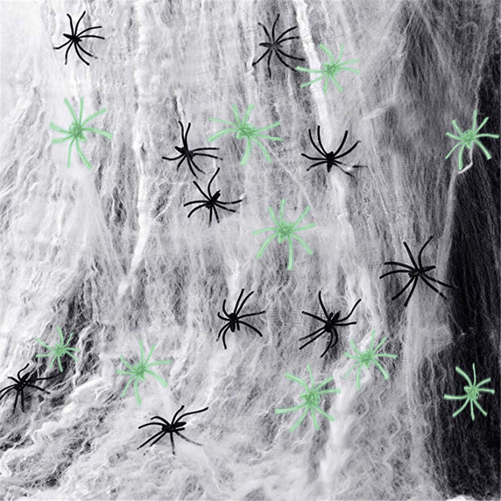 KIWILEPI 300 sqft Spider Webs Halloween Decorations, Super Stretchy Web Cobwebs 