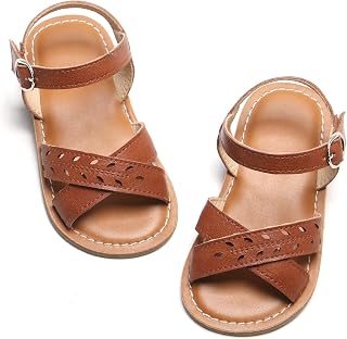 Felix & Flora Toddler Girl Sandals - Little Girl Easter Dress Shoes Lightweight Open Toe Beach Holiday Flats