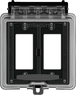 TG 2-Gang Weatherproof Outdoor Outlet Cover, Extra-Duty in-Use