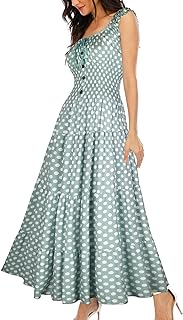 Women's 2026 Summer Boho Floral Print Tiered Casual Flowy Long Maxi Dress
