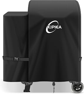 Kipiea Pellet BBQ Cover for Pit Boss Lexington & 500FB, 500D Heavy-Duty Waterproof Grill Smoker Cover for All-Weather Outdoor Storage Protection, Windproof, UV Resistant, Tear & Fade Resistant