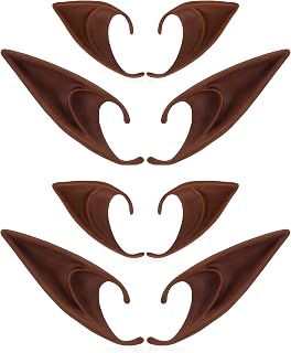 FRESHME Fairy Pixie Elf Ears - Cosplay Soft Pointed Ears Elven Masquerade Vampire Fairy Ears Makeup Costume Accessories