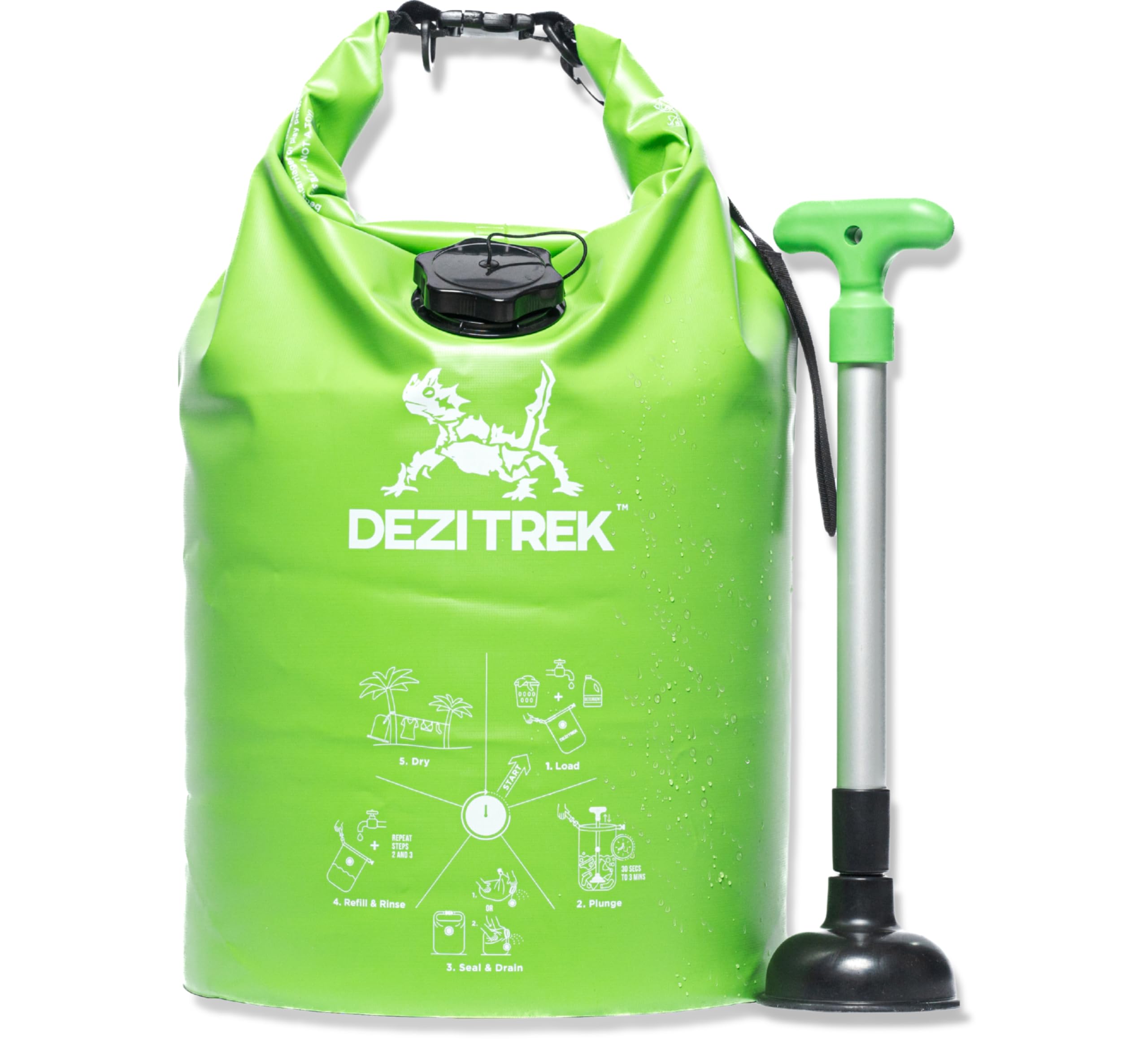 Dezitrek Large Portable Washing Machine | Manual Clothes Washer | Wash real laun