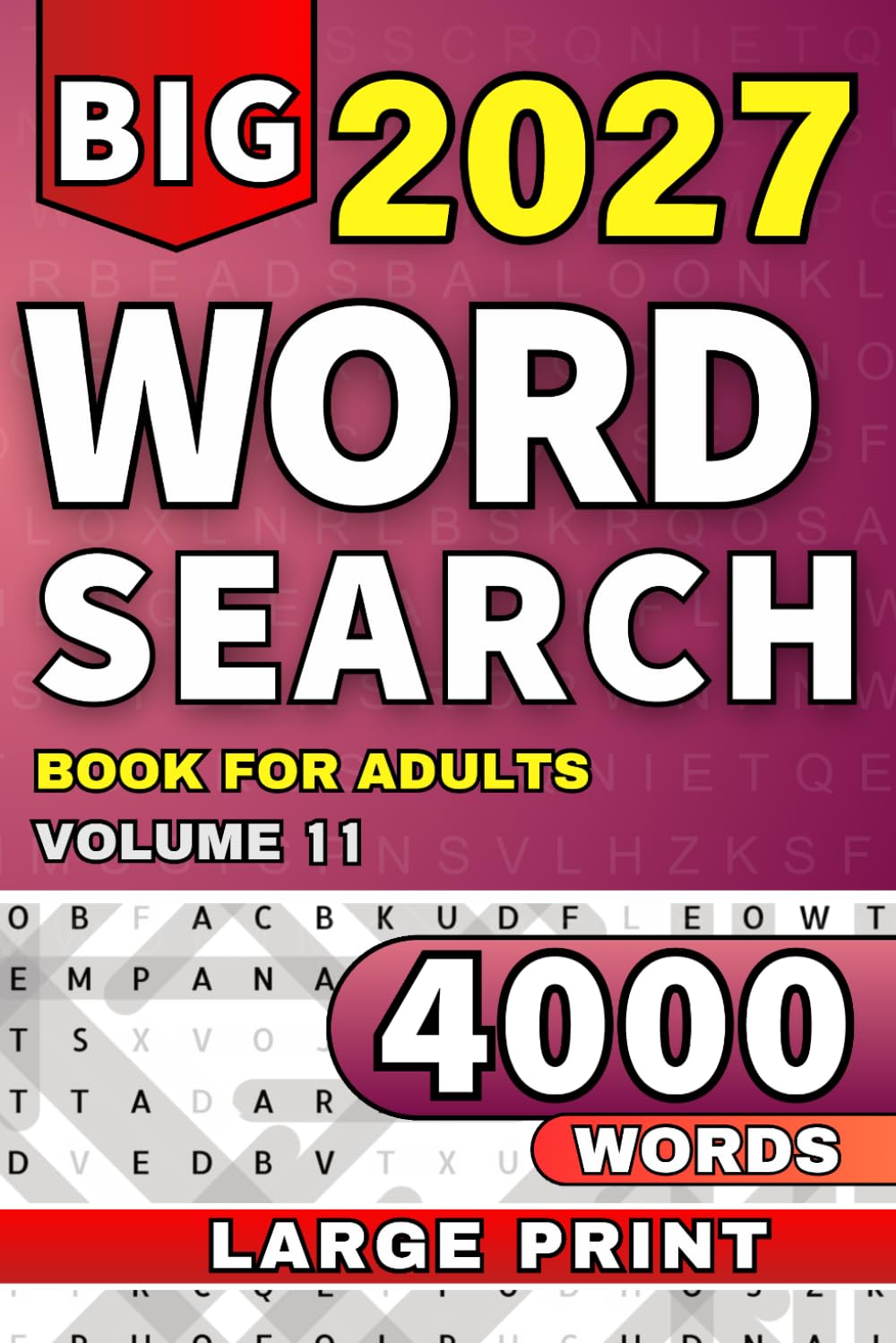 Word Search Puzzle Book for Adults: Large Print Word Find Puzzles with Unique an