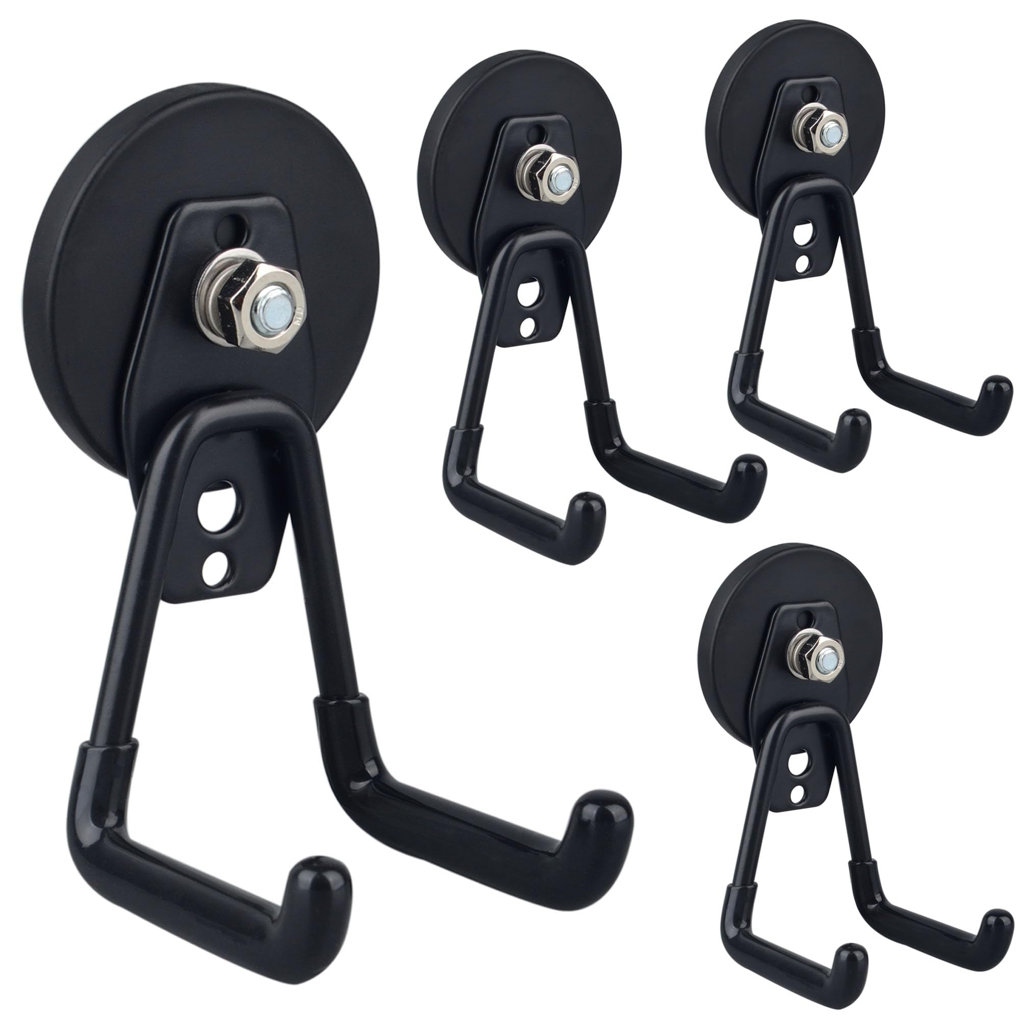 ULIBERMAGNET Uni-Mag Heavy Duty Magnetic Garage Hooks,4 Pack Strong Large Magnet