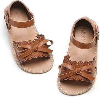 Felix & Flora Toddler Girl Sandals - Little Girl Easter Dress Shoes Lightweight Open Toe Beach Holiday Flats