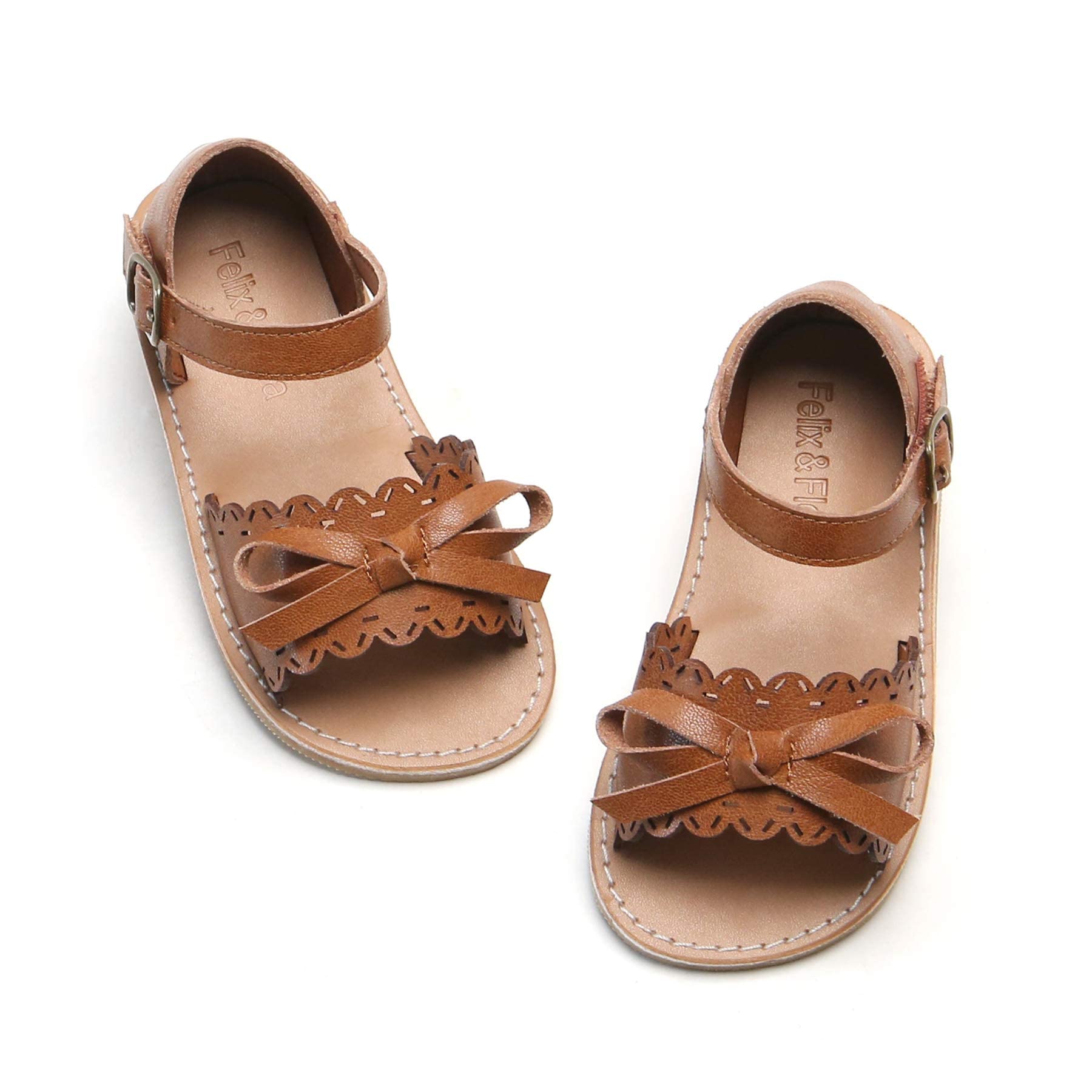 Felix & Flora Toddler Girl Sandals - Little Girl Easter Dress Shoes Lightweight 
