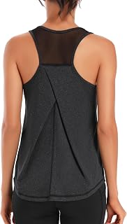 Women's Gym Top Sleeveless Mesh Yoga Running Athletic Shirts
