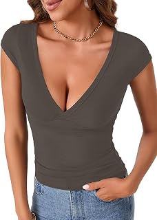 KIFOVEN Women's Summer Cap Sleeve Slim Fit T Shirt