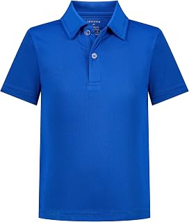 LETAOTAO Boys Performance Polo Shirts Quick Dry Golf & School Uniform Shirt