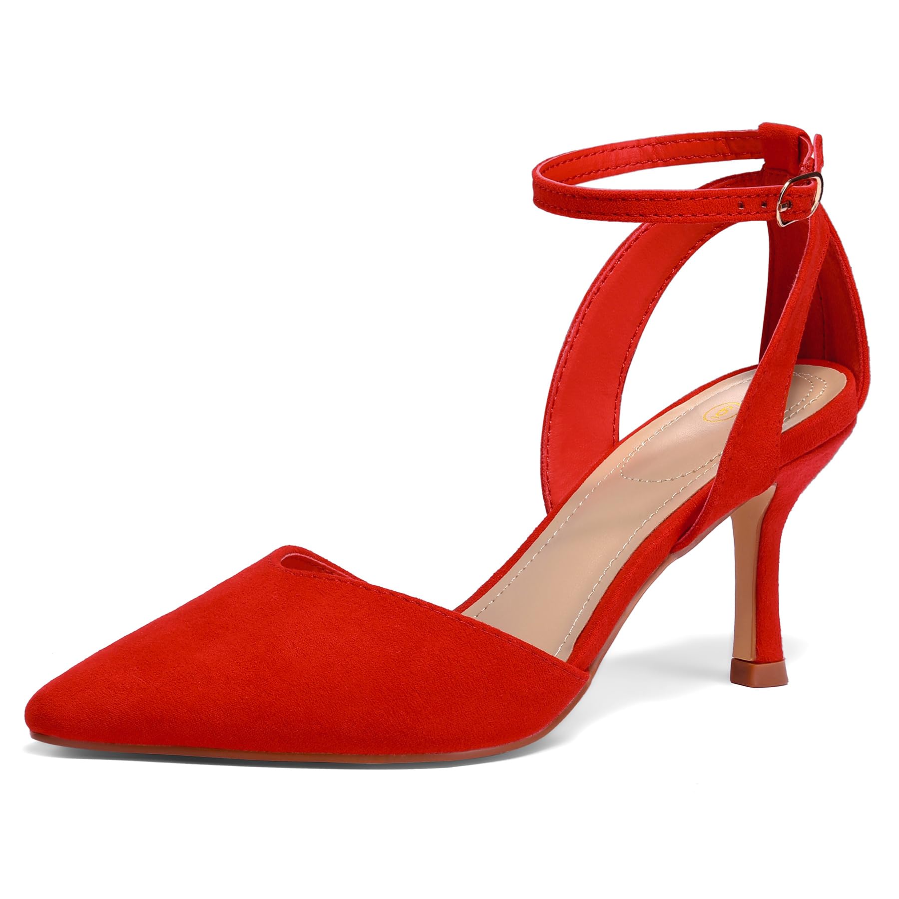 mysoft Women's Closed Toe Kitten Heels Comfortable Dress Pumps Shoes