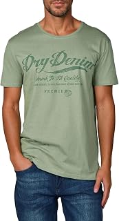 riverso Rivleon Men's Round Neck T-Shirt O-Neck Short Sleeve T-Shirt Printed Straight Fit 100% Cotton Green Blue White Grey Red Orange