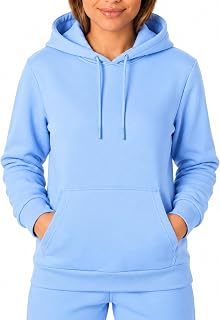Light & Shade Women’s Fleece Pullover Hoodie Cotton Blend Kangaroo Pocket