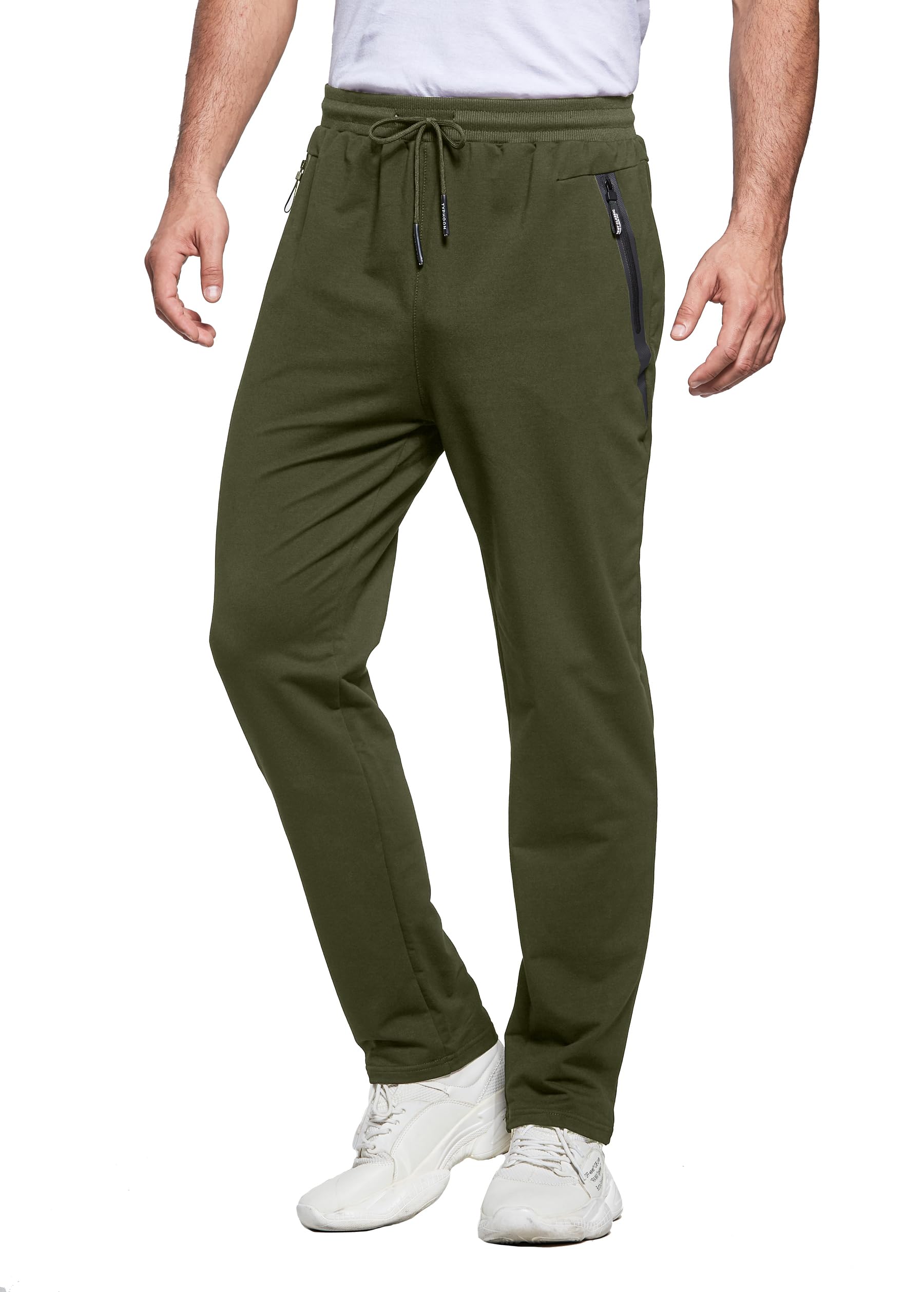 ZOXOZ Mens Tracksuit Slim Fit Bottoms Joggers Elasticated Waist Zip Pockets