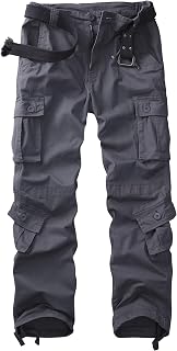 Cargo Pants Women Baggy Camo Tactical Pants Straight Leg Casual Y2K Work Trousers with 9 Pockets No Belt