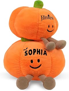 Custom Halloween Pumpkins With Name, Personalized Halloween Pumpkin Stuffed Animal, Cute Fall Stuffed Animals Pumpkin Plush Toy for Boys Girls Kids Teens Toddlers Adults, Pumpkins Decor Plushies 2025