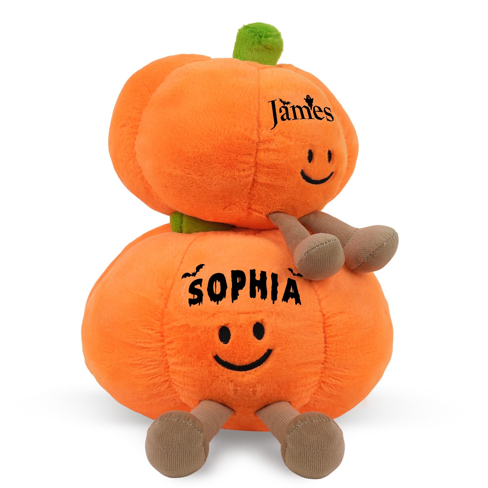Custom Halloween Pumpkins With Name, Personalized Halloween Pumpkin Stuffed Anim
