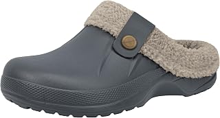 ChayChax Unisex Clogs, Lined Winter Slippers, Waterproof, Warm Slippers, Plush Mules, Non-Slip Outdoor Winter Shoes