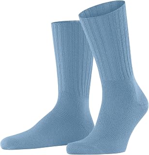 FALKE Men's Nelson Socks Breathable Climate-Regulating Odour-Neutralising Wool Without Elastic Reinforced Hard-Wearing Thick Warm Extra-Soft Ribbed Plain Ideal For Casual Business Looks 1 Pair