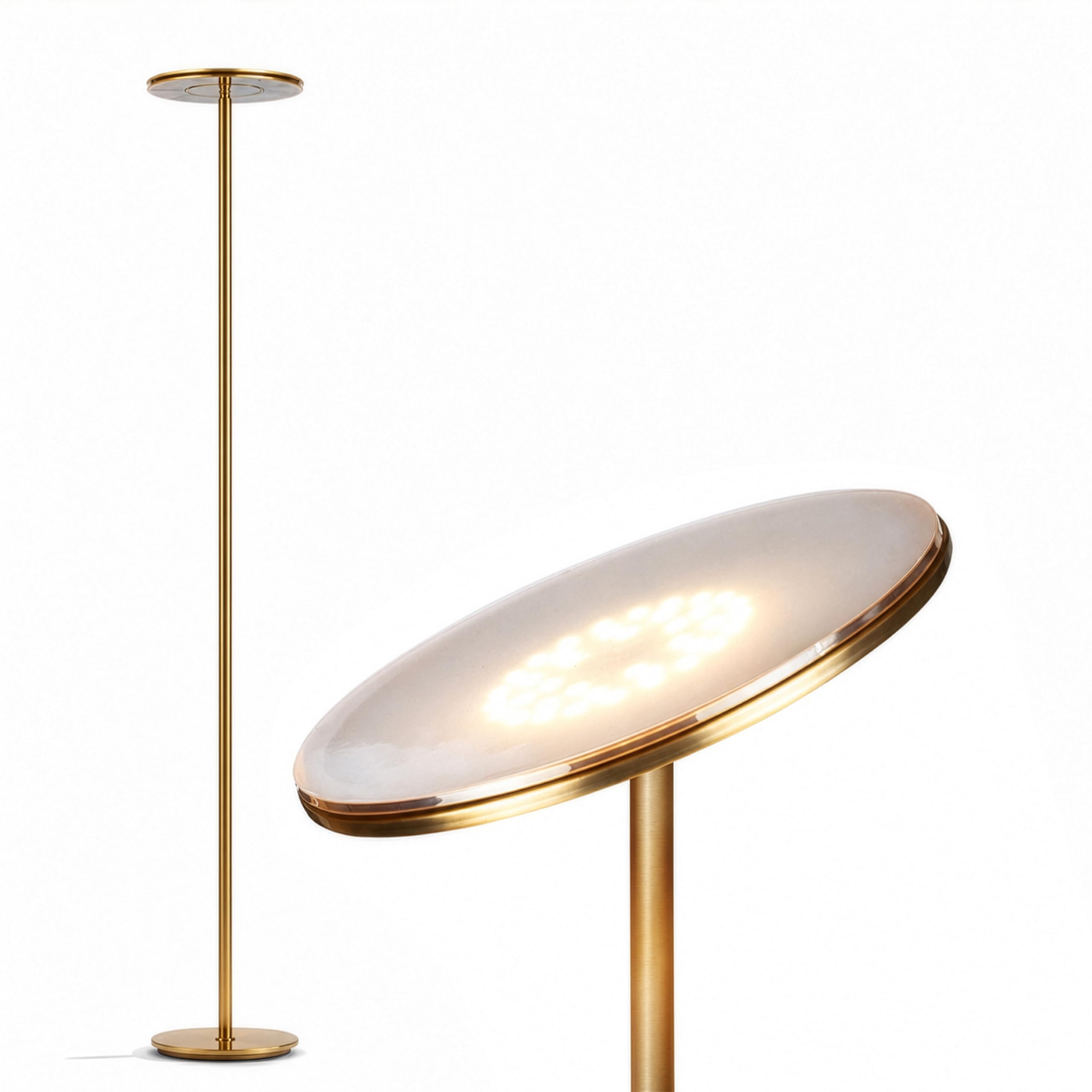 Brightech Sky LED Floor lamp, Torchiere Super Bright Floor Lamp for Living Room 
