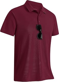 33,000ft mens short sleeve polo golf polo moisture wicking quick dry outdoor sports athletic tennis