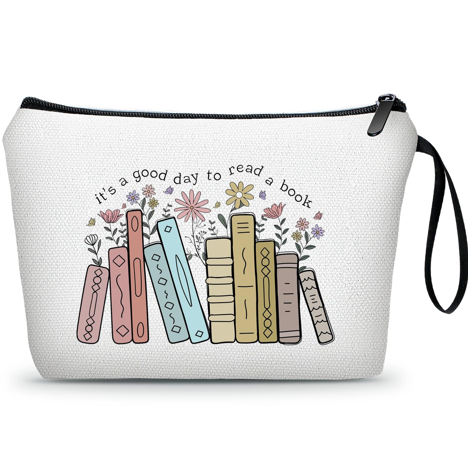 Birthday Gifts for Reader Librarian Womens Makeup Bags with Zipper