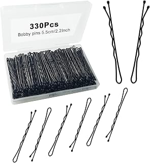 330 Pcs 2.2 Inch Black Bobby Pins, Set of Hairpins with Box, Premium Hair Pins for Kids, Girls and Women, Great for All Hair Types