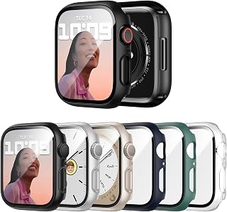 6 Pack Case with Screen Protector for Apple Watch SE3/SE2/SE/6/5/4 40mm