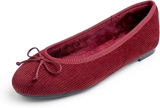 FEVERSOLE Women's Ultra Soft Colorful Memory Foam Cushioned Faux Suede Home Ballet Flats