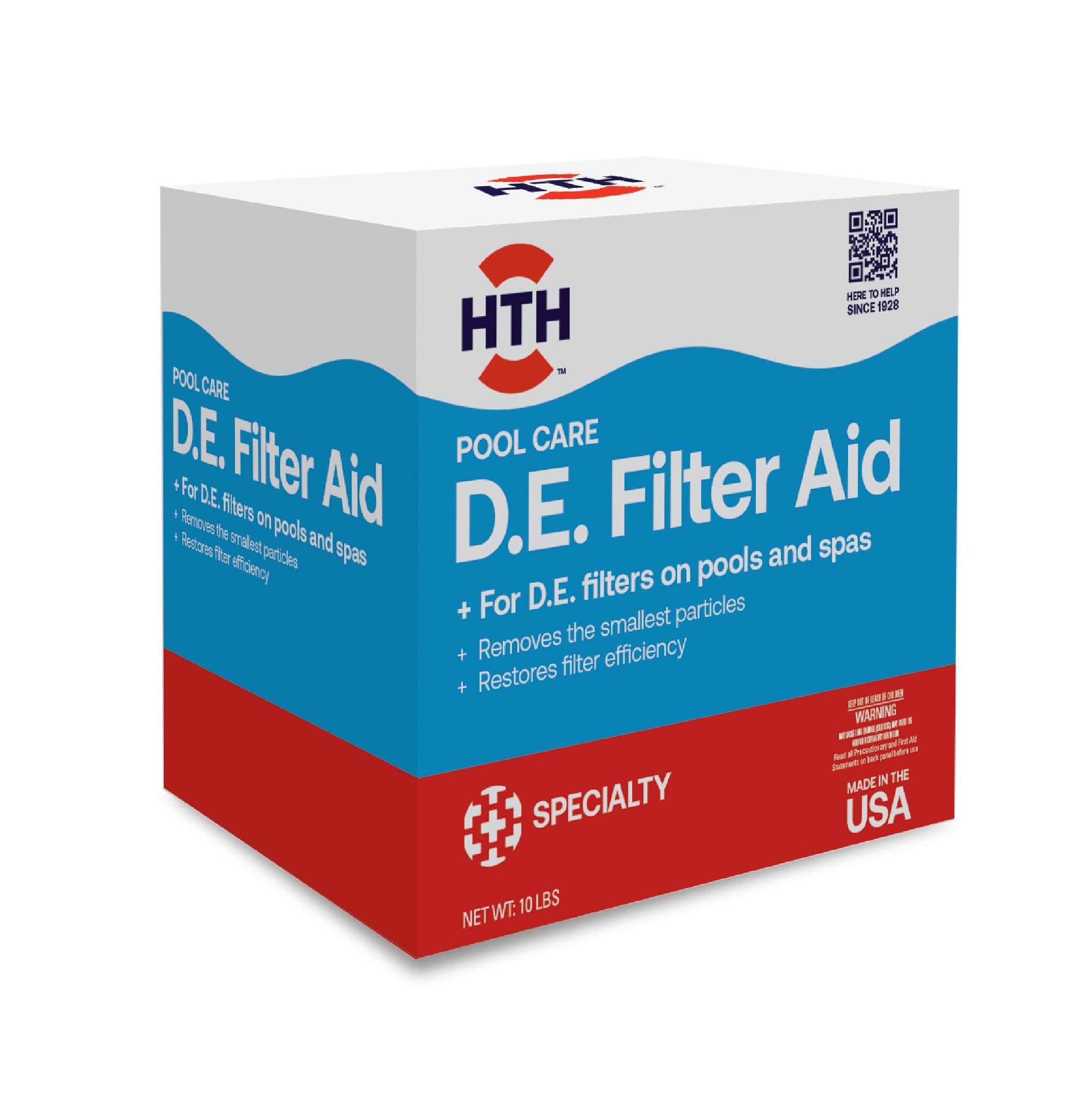 HTH 67121, Swimming Pool Care D.E. Filter Aid, 10 lbs | Improve Filtration Effic