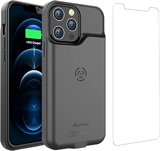 Alpatronix Battery Case for iPhone 14/14 Pro, Portable Strong Slim Protective Extended Charger Case, 15W Fast Charging, High Capacity with Wireless Charging (iPhone 14/14Pro) Black