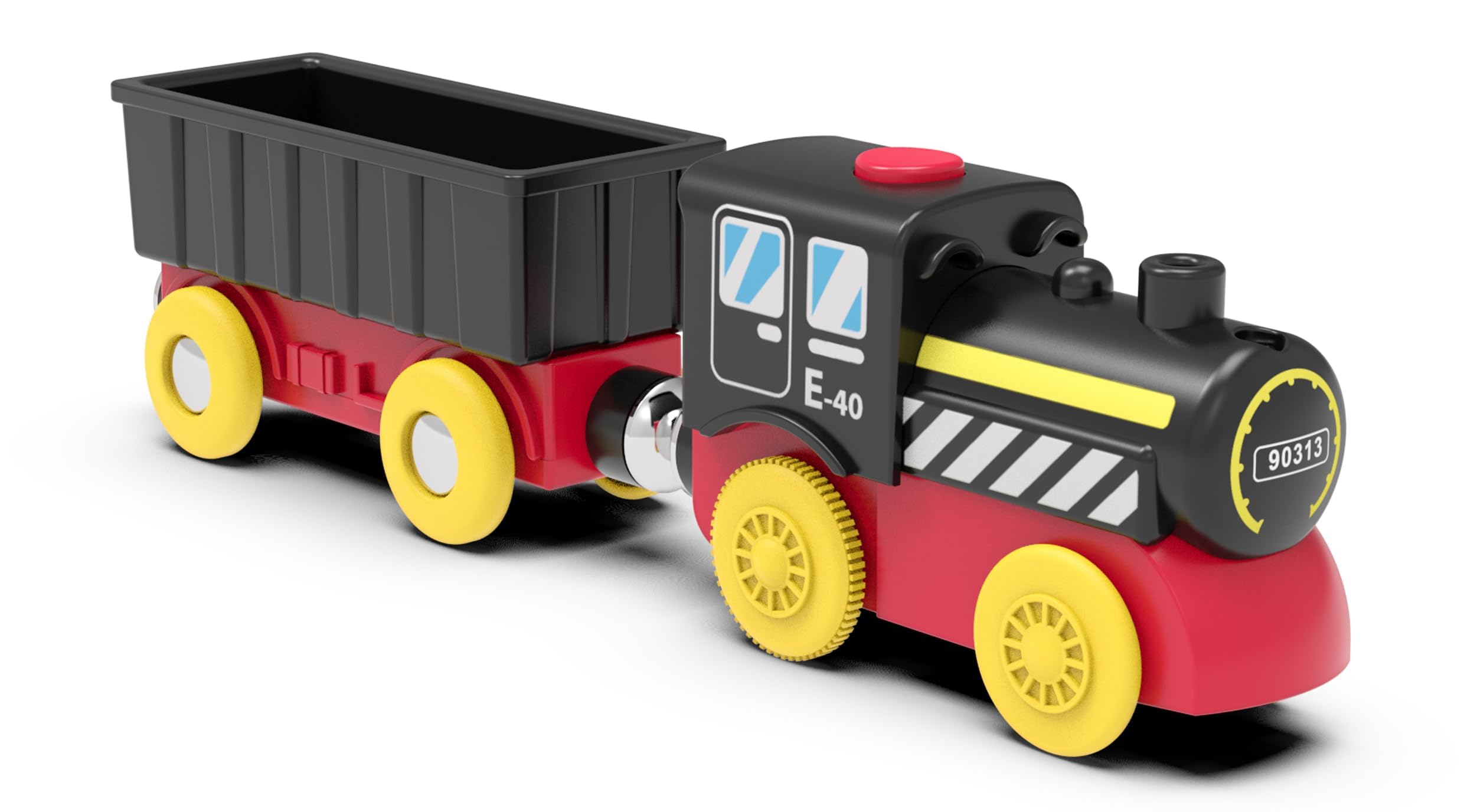 Battery Operated Locomotive Train, Magnetic Trains Toy for Wooden Tracks, Motori