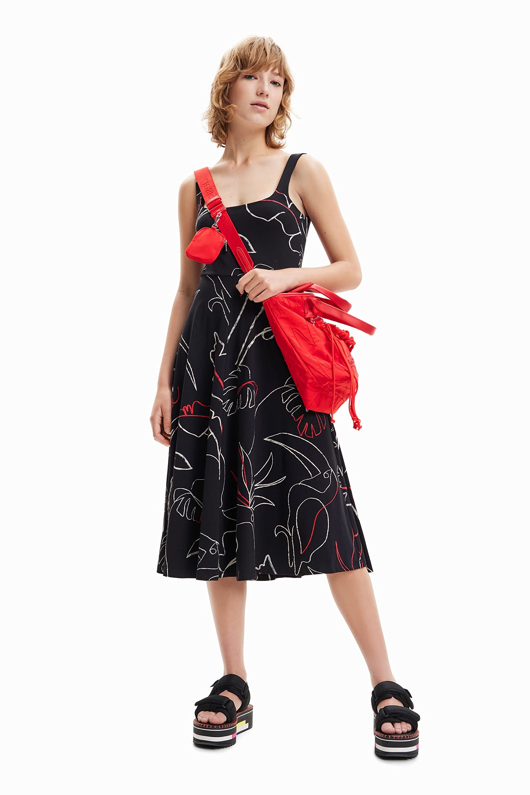 Desigual Women's Knit Dress Sleeveless Casual Dress