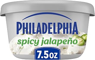 Philadelphia Flavored Cream Cheese Spread, Spicy Jalapeno, 7.5 oz | for Smooth Spreadable Mornings No Artificial Preservatives, Flavors, or Dyes, Made With Fresh Milk & Real Cream