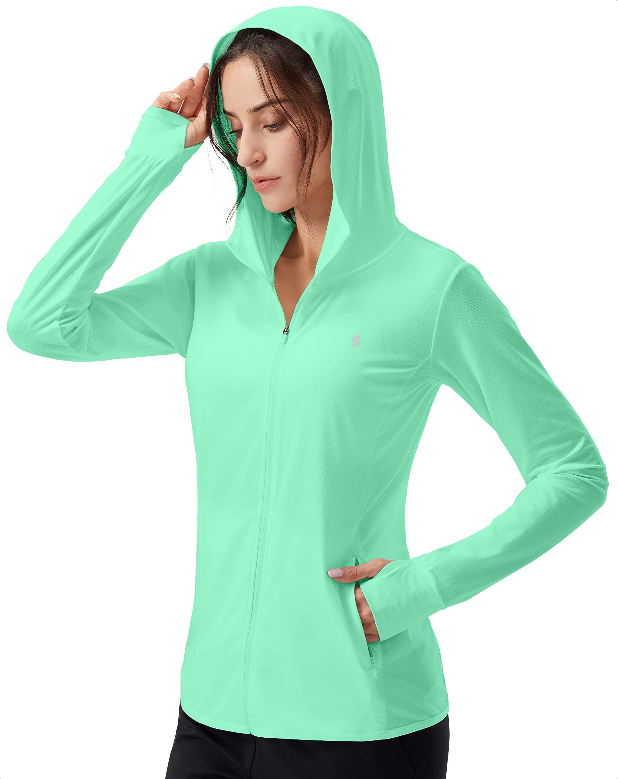 Soothfeel Women's UPF 50+ Sun Protection Shirt Hoodie Jacket Lightweight