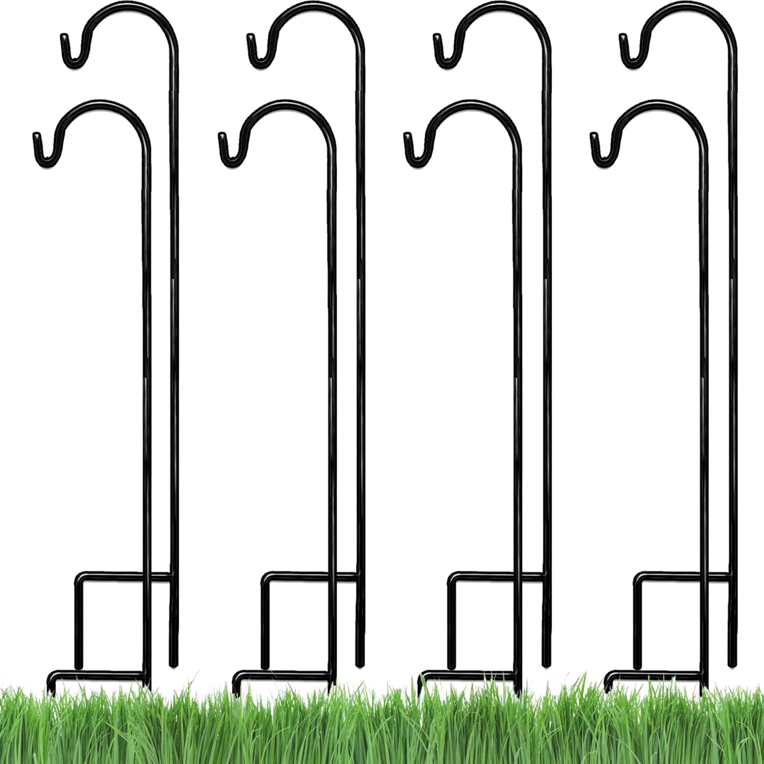 AshmanOnline Ashman Shepherd's Hooks 35 Inch (8 Pack), Black, Made of Premium Me