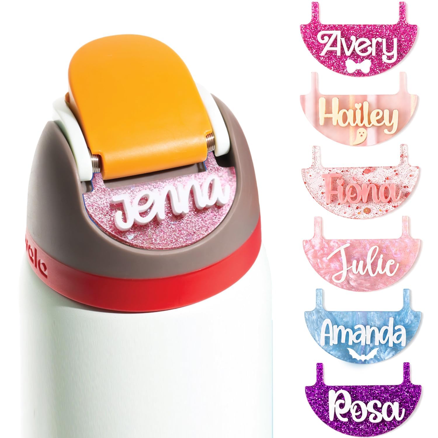 Custom 3D Name Plate Compatible with Owala Water Bottle 24oz 32oz 40oz | 100 Col