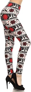 Leggings Depot High Waisted Novelty Christmas Holiday Print Leggings for Women (Available in Plus Size)