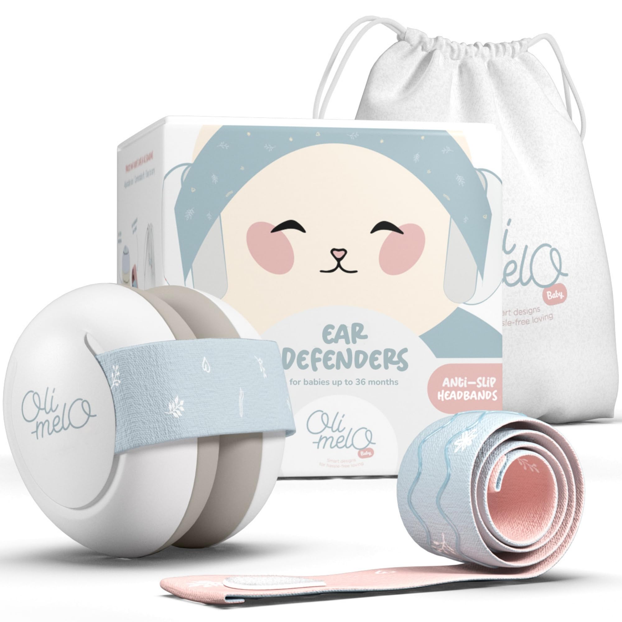 Oli-Melo Baby Ear Defenders: Noise Cancelling Headphones up to 34dB UKCA | Adjus