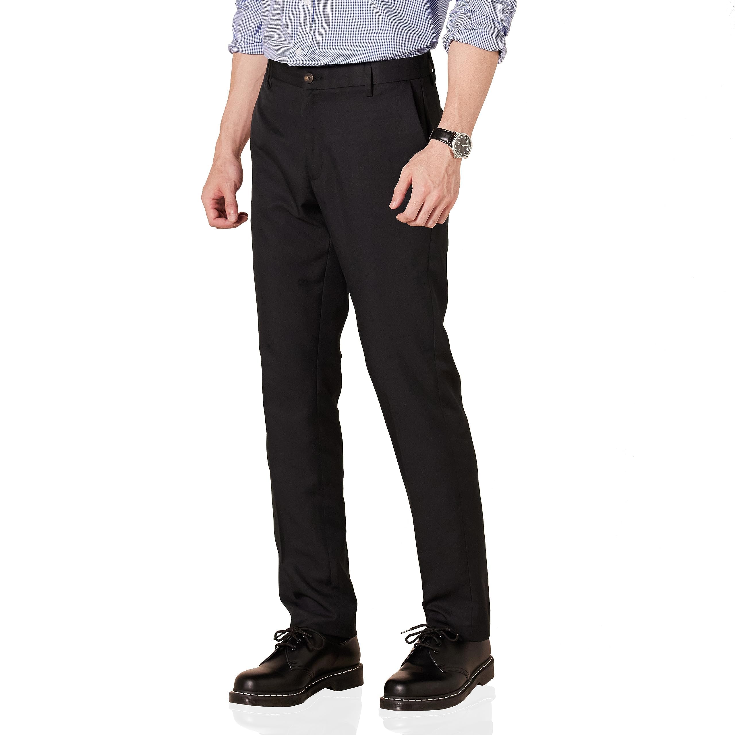 Amazon Essentials Mens Men's Slim-fit Flat-Front Dress Pants_dnu