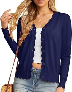 GRECERELLE Women's Cardigan with Buttons and V Neck Cardigan for Women Summer Lace Cardigan Lightweight Elegant