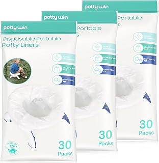 [90 Counts] Disposable Potty Liners Compatible with OXO Tot 2-in-1 Go Potty | Potty Refill Bags for Toddler Travel, Universal Potty Bags Fit Most Potty Chairs