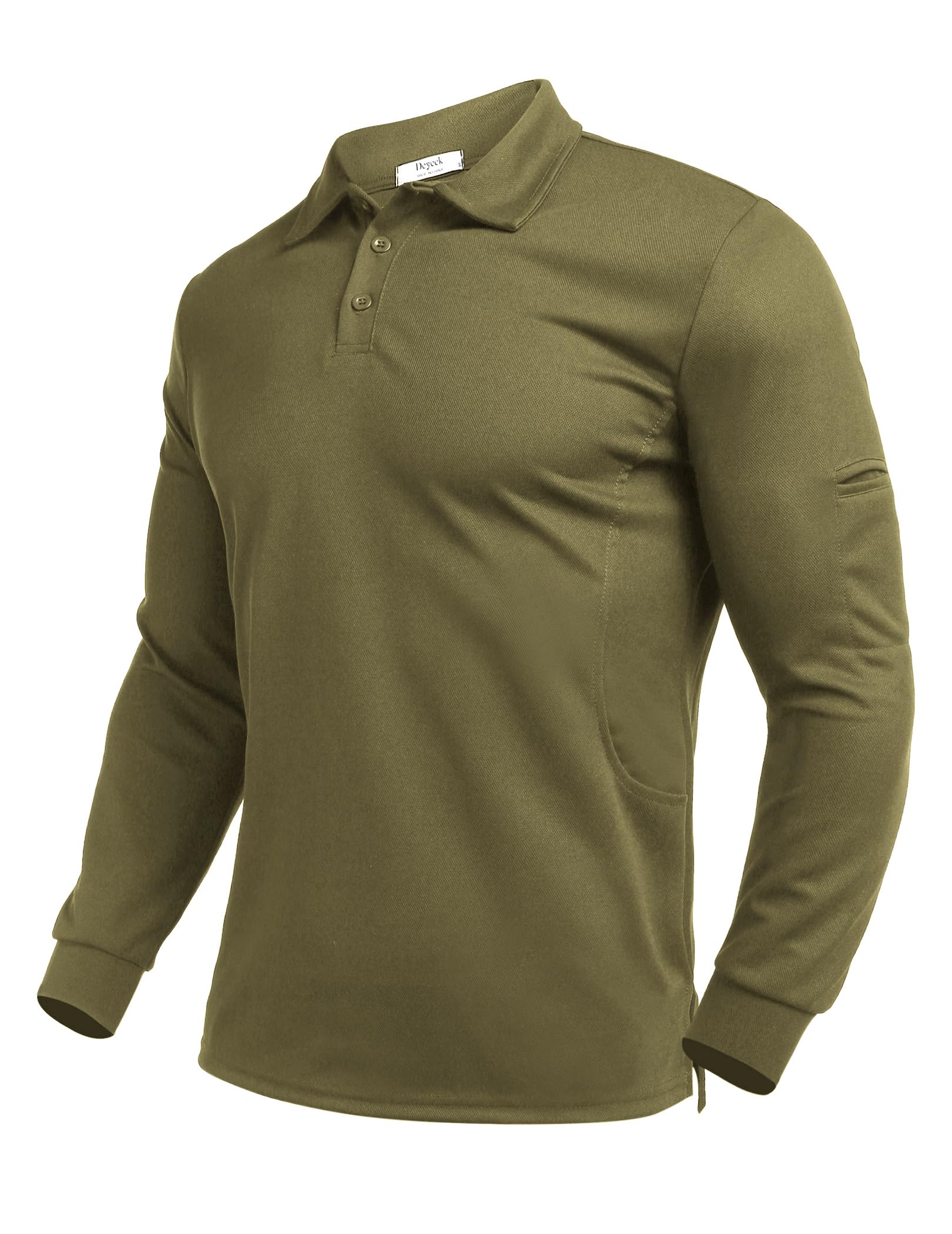 Deyeek Men's Long Sleeve Polo Shirts, Quick Dry Golf Polo for Men