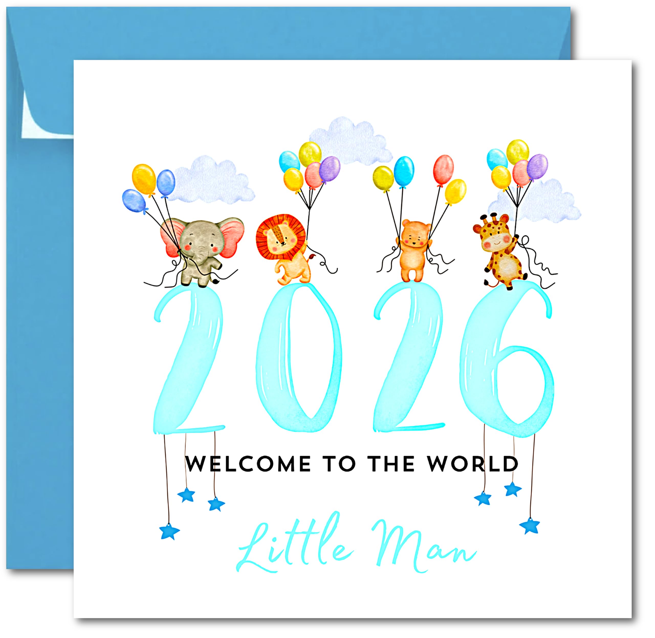 Printperfect - 2026 New Baby Card Baby Boy - Baby Boy Cards - Welcome To The Wor