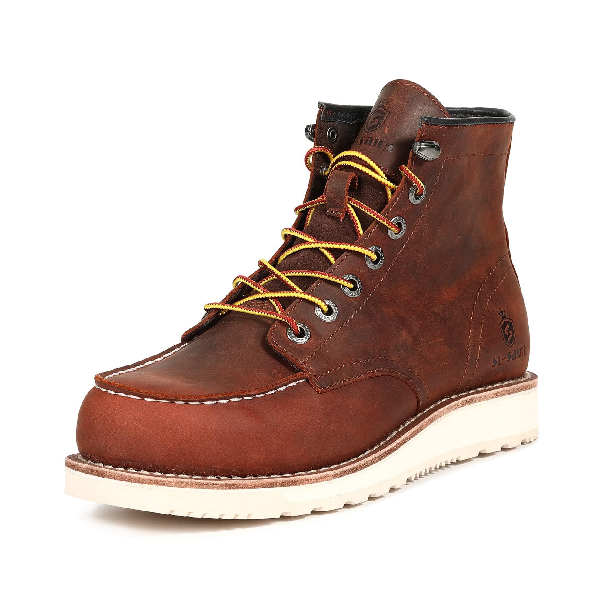 Handmade Men's Classic Soft Moc Toe Boots Fashion Cowhide Welted