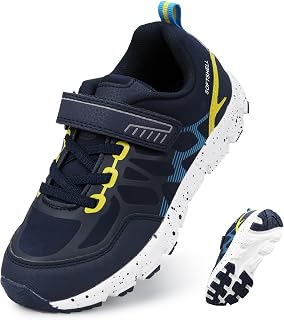 UOVO Kids Shoes Water Resistant Kids Hiking Boots Outdoor Walking Shoes Non-Slip Anti-Collision Sports Shoes Size 9.5 Toddler to 4.5