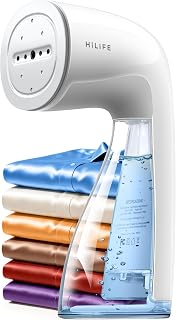 HiLIFE Steamer for Clothes, 1100W Handheld Portable Steamer, 120V Only | 1100W powerful steam, 30S fast heat-up, 300ml tank, leak-proof design for easy wrinkle removal at home or while traveling.