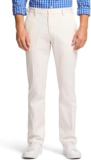 Izod Men's American Chino Flat Front Straight Fit Pant