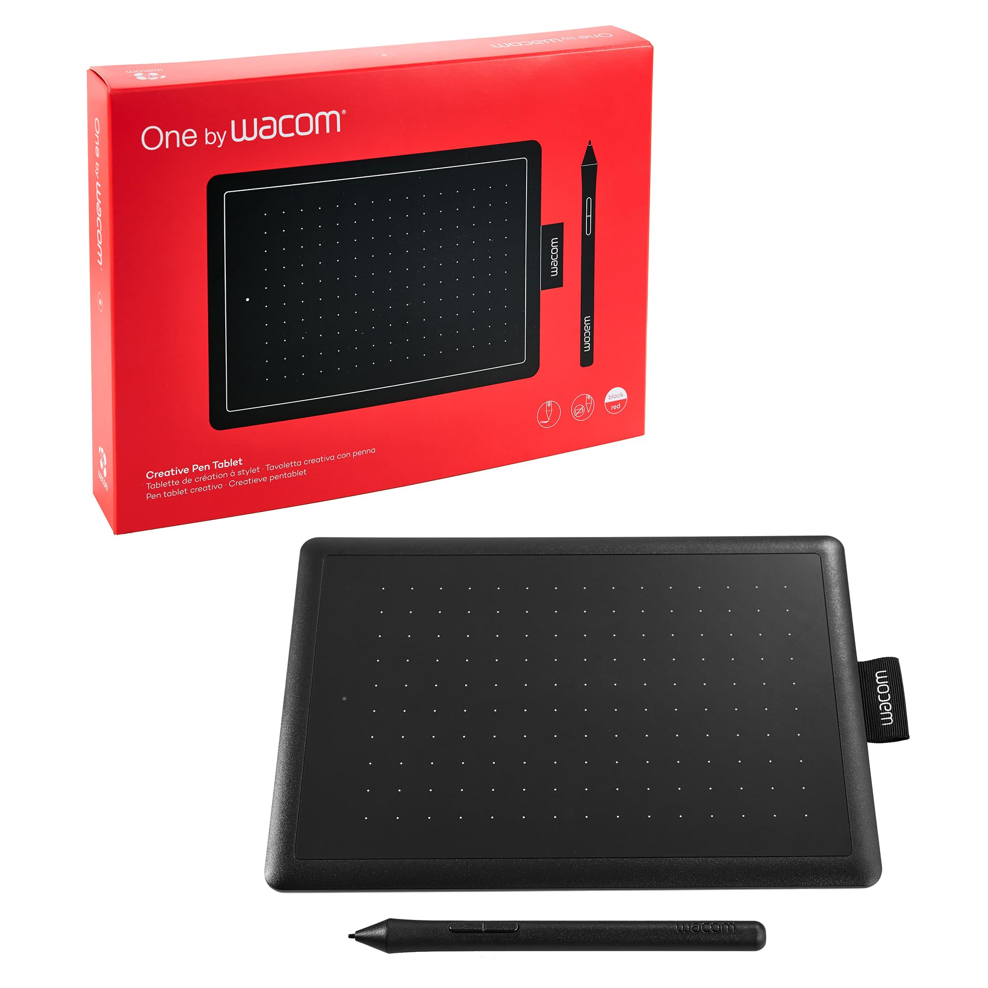 One by Wacom Small Graphic Tablet with Wacom Pen 2K without battery